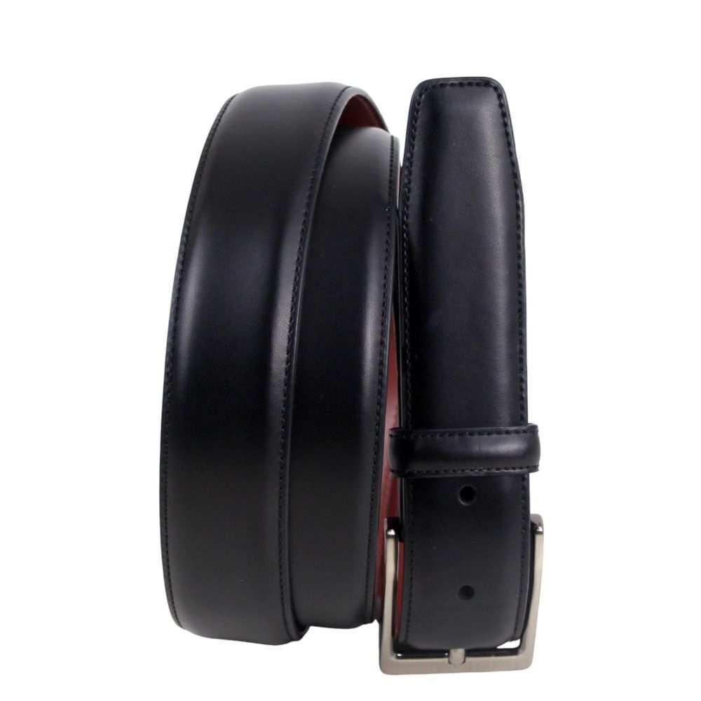 Penguin BLACK GENUINE LEATHER 1 1/4"Wd CASUAL DRESS MEN'S BELT Sz 42/105 (27D